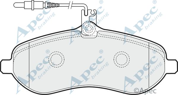 APEC BRAKING Комплект тормозных колодок, дисковый тормоз PAD1539